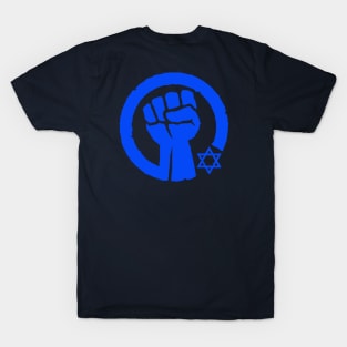 I stand with Israel - Solidarity Fist (blue on blue) T-Shirt